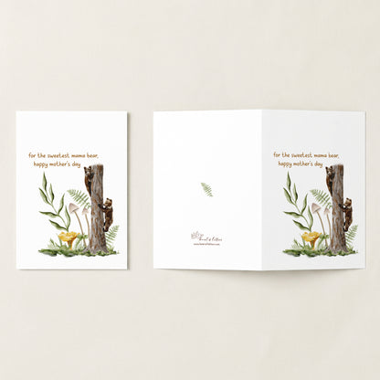 For the Sweetest Mama Bear — Printable Mother's Day Card | Watercolor Wildlife Design