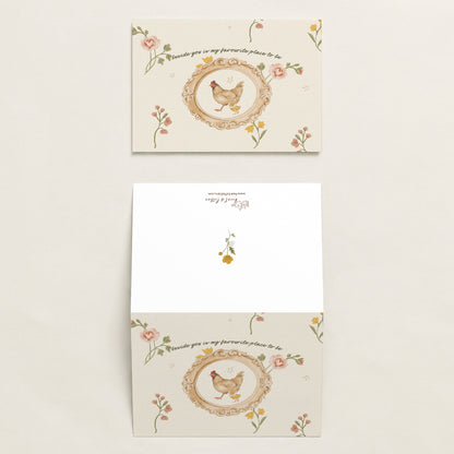 Beside You Is My Favourite Place — Printable Mother's Day Card | Vintage Cottage Hen Design