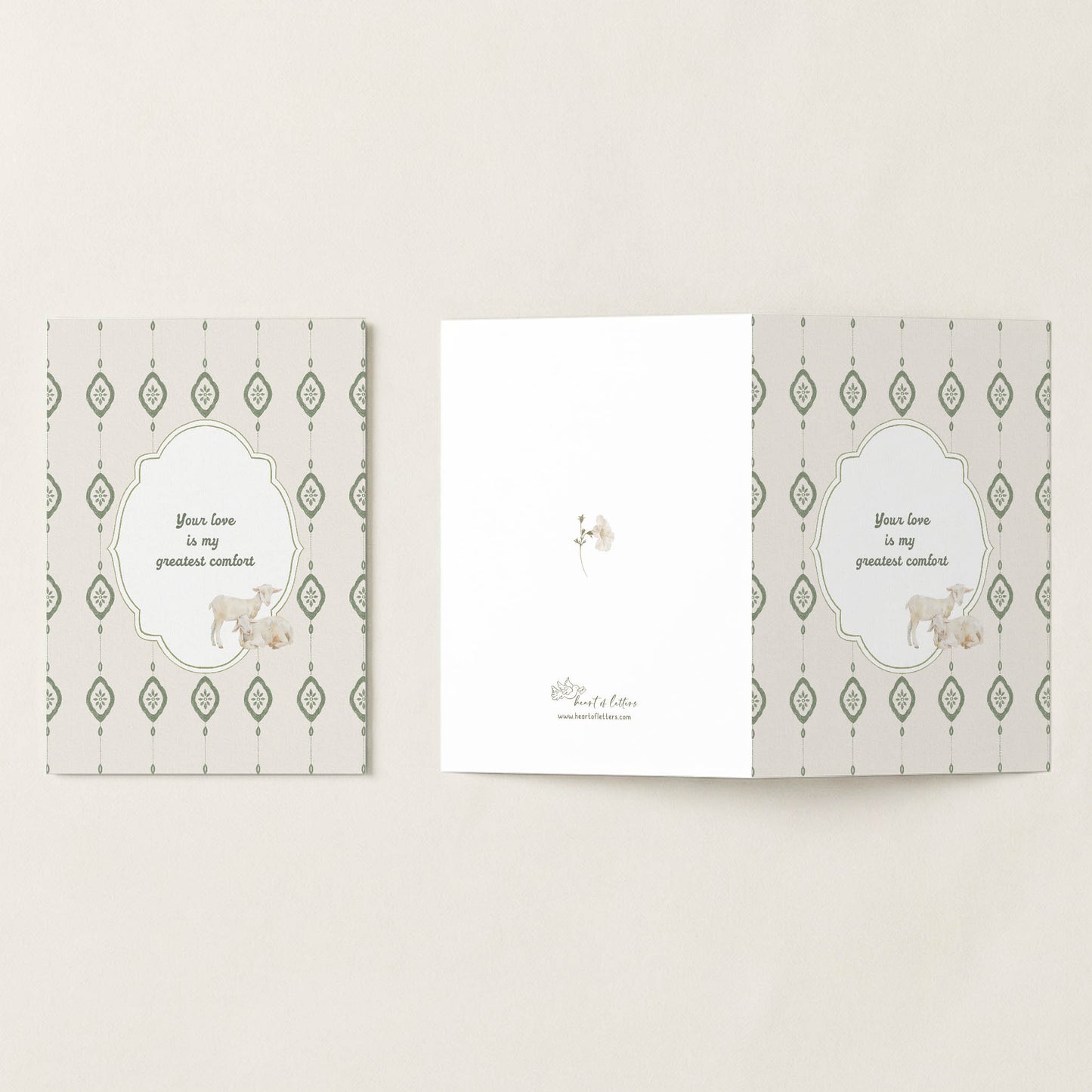 Your Love Is My Greatest Comfort — Printable Mother's Day Card | Watercolor Lamb Design